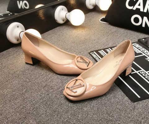 LV Shallow mouth Block heel Shoes Women--022